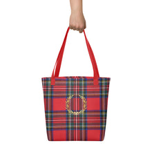 Load image into Gallery viewer, RED PLAID Tote bag
