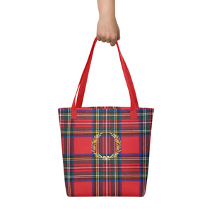 RED PLAID Tote bag