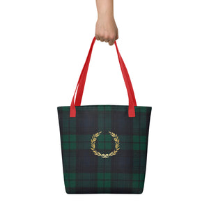 ROYAL GREEN TARTAN PLAID Tote bag