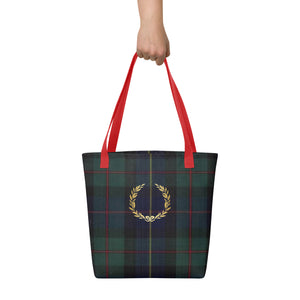 ROYAL NAVY TARTAN PLAID Tote bag