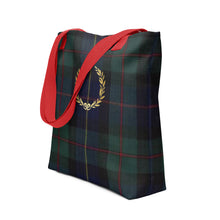 Load image into Gallery viewer, ROYAL NAVY TARTAN PLAID Tote bag
