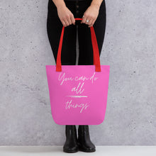 Load image into Gallery viewer, YOU CAN DO ALL THINGS Tote bag
