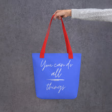 Load image into Gallery viewer, YOU CAN DO ALL THINGS Tote bag
