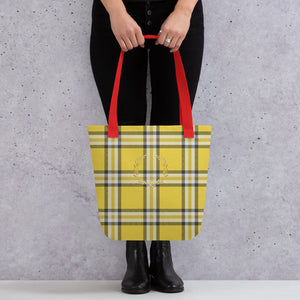 ROYAL GOLD TARTAN PLAID Tote bag