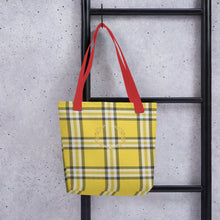 Load image into Gallery viewer, ROYAL GOLD TARTAN PLAID Tote bag
