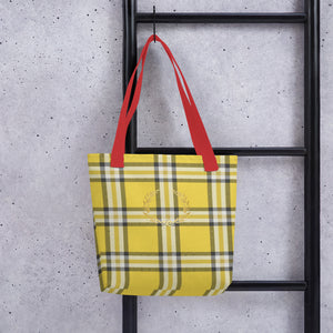 ROYAL GOLD TARTAN PLAID Tote bag