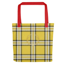 Load image into Gallery viewer, ROYAL GOLD TARTAN PLAID Tote bag
