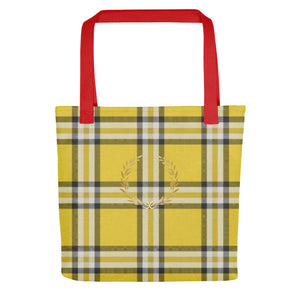 ROYAL GOLD TARTAN PLAID Tote bag