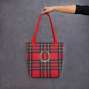 RED PLAID Tote bag