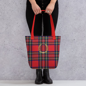 RED PLAID Tote bag