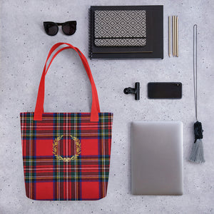 RED PLAID Tote bag