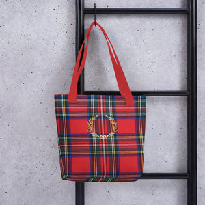 RED PLAID Tote bag