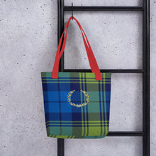 Load image into Gallery viewer, ROYAL BLUE TARTAN PLAID Tote bag
