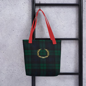 ROYAL GREEN TARTAN PLAID Tote bag