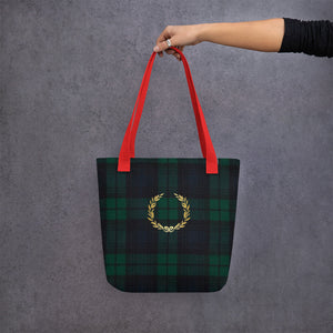 ROYAL GREEN TARTAN PLAID Tote bag