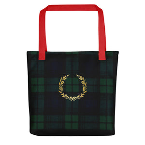 ROYAL GREEN TARTAN PLAID Tote bag