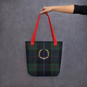 ROYAL NAVY TARTAN PLAID Tote bag