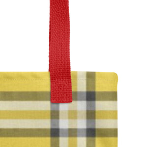 ROYAL GOLD TARTAN PLAID Tote bag