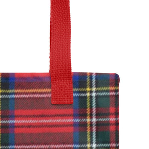 RED PLAID Tote bag