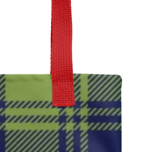 ROYAL BLUE TARTAN PLAID Tote bag