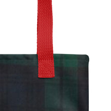 Load image into Gallery viewer, ROYAL GREEN TARTAN PLAID Tote bag
