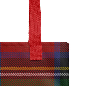 ROYAL RED TARTAN PLAID Tote bag