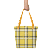 Load image into Gallery viewer, ROYAL GOLD TARTAN PLAID Tote bag
