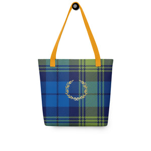 ROYAL BLUE TARTAN PLAID Tote bag