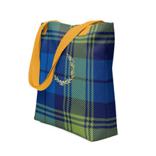 Load image into Gallery viewer, ROYAL BLUE TARTAN PLAID Tote bag
