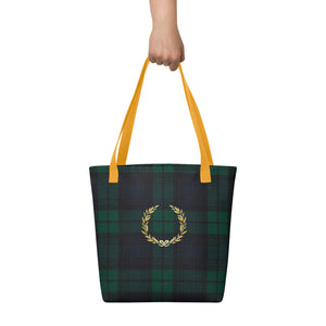 ROYAL GREEN TARTAN PLAID Tote bag