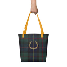 Load image into Gallery viewer, ROYAL NAVY TARTAN PLAID Tote bag
