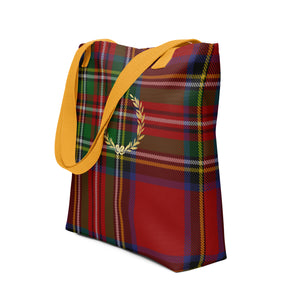 ROYAL RED TARTAN PLAID Tote bag