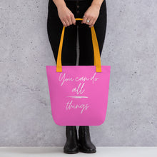 Load image into Gallery viewer, YOU CAN DO ALL THINGS Tote bag
