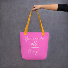 Load image into Gallery viewer, YOU CAN DO ALL THINGS Tote bag
