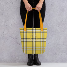 Load image into Gallery viewer, ROYAL GOLD TARTAN PLAID Tote bag
