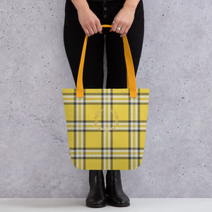 ROYAL GOLD TARTAN PLAID Tote bag