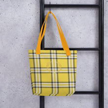 Load image into Gallery viewer, ROYAL GOLD TARTAN PLAID Tote bag
