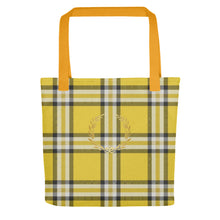 Load image into Gallery viewer, ROYAL GOLD TARTAN PLAID Tote bag
