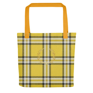 ROYAL GOLD TARTAN PLAID Tote bag