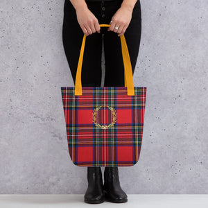 RED PLAID Tote bag