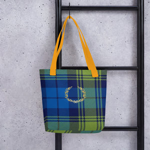 ROYAL BLUE TARTAN PLAID Tote bag