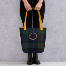 Load image into Gallery viewer, ROYAL NAVY TARTAN PLAID Tote bag
