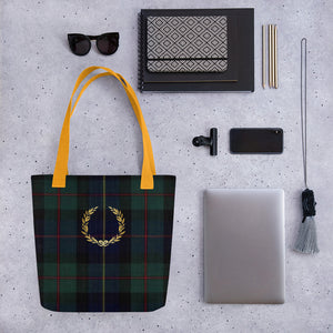 ROYAL NAVY TARTAN PLAID Tote bag