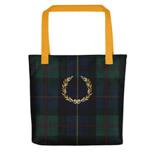 Load image into Gallery viewer, ROYAL NAVY TARTAN PLAID Tote bag
