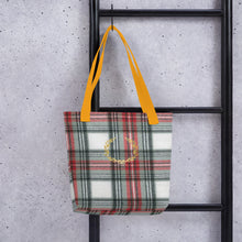 Load image into Gallery viewer, ROYAL WHITE TARTAN PLAID Tote bag
