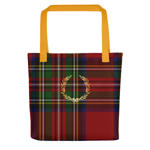 ROYAL RED TARTAN PLAID Tote bag