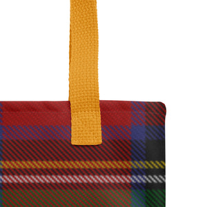 ROYAL RED TARTAN PLAID Tote bag