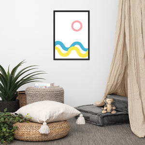 SEA AND SKY Framed matte paper poster