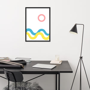 SEA AND SKY Framed matte paper poster