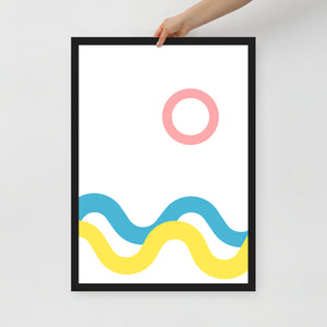 SEA AND SKY Framed matte paper poster